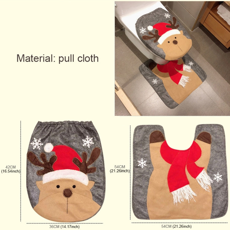 2 in 1 Christmas Decoration Toilet Set