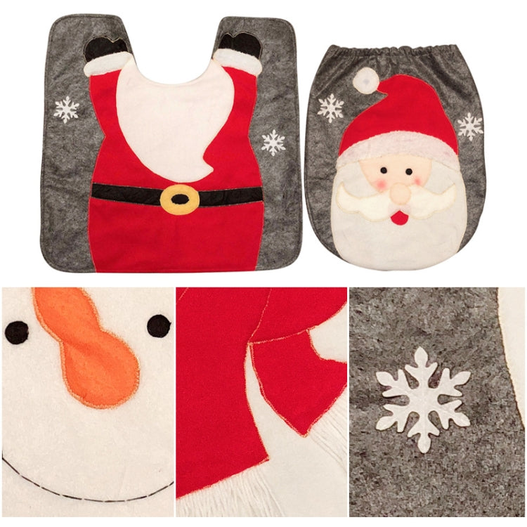 2 in 1 Christmas Decoration Toilet Set