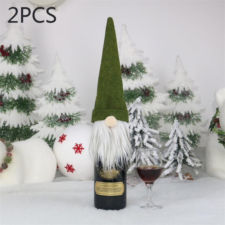 2 PCS CX20214 Faceless Doll Wine Bottle Bag Christmas  Decoration