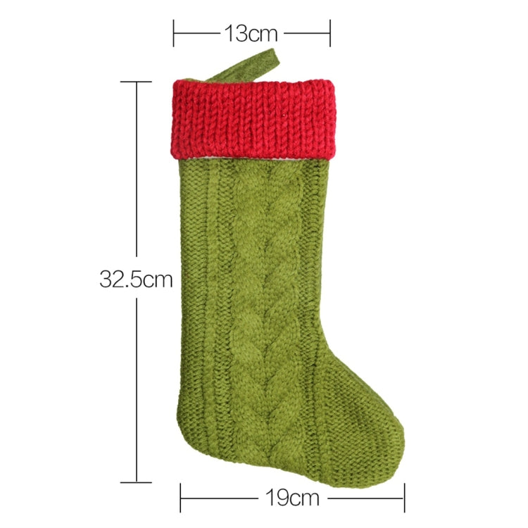 CX20221 Christmas Wool Knitting Sock Gift Bag Christmas Tree Pendant Decoration
