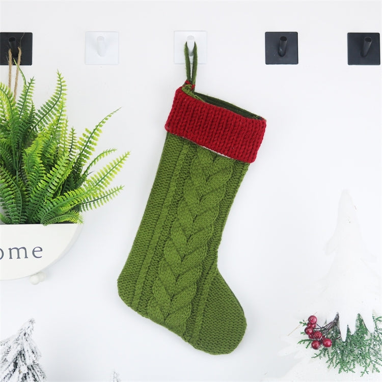 CX20221 Christmas Wool Knitting Sock Gift Bag Christmas Tree Pendant Decoration