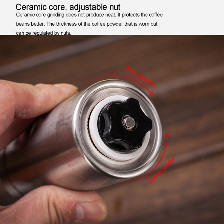 Portable Conical Burr Mill Manual Stainless Steel Hand Crank Coffee Bean Grinder, Capacity: 40g