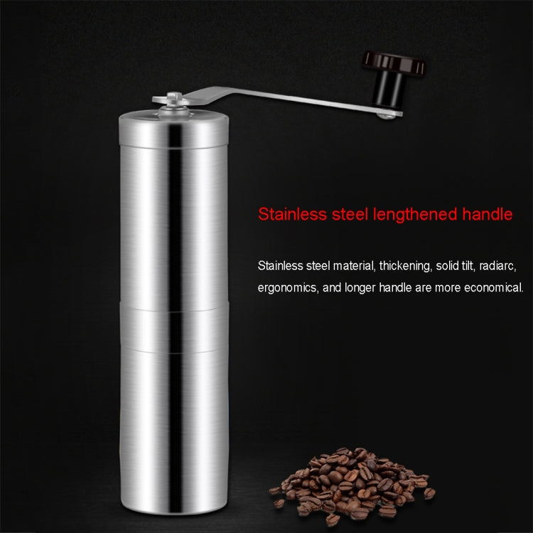 Portable Conical Burr Mill Manual Stainless Steel Hand Crank Coffee Bean Grinder, Capacity: 40g