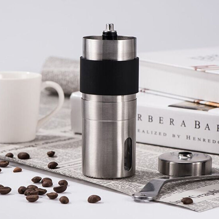 Portable Conical Burr Mill Manual Stainless Steel Hand Crank Coffee Bean Grinder, Capacity: 30g