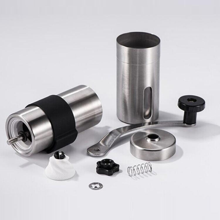 Portable Conical Burr Mill Manual Stainless Steel Hand Crank Coffee Bean Grinder, Capacity: 30g