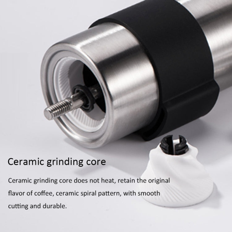 Portable Conical Burr Mill Manual Stainless Steel Hand Crank Coffee Bean Grinder, Capacity: 30g