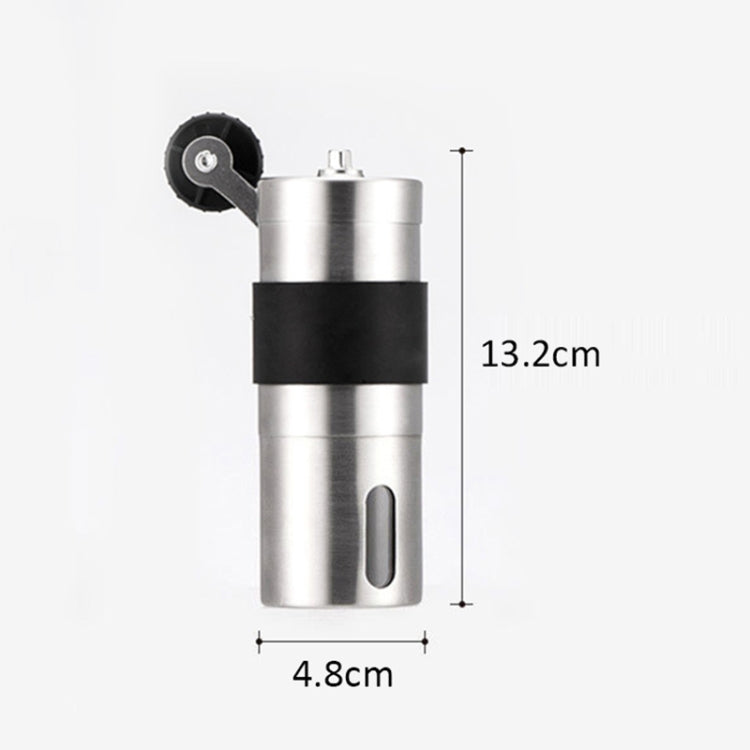 Portable Conical Burr Mill Manual Stainless Steel Hand Crank Coffee Bean Grinder, Capacity: 30g