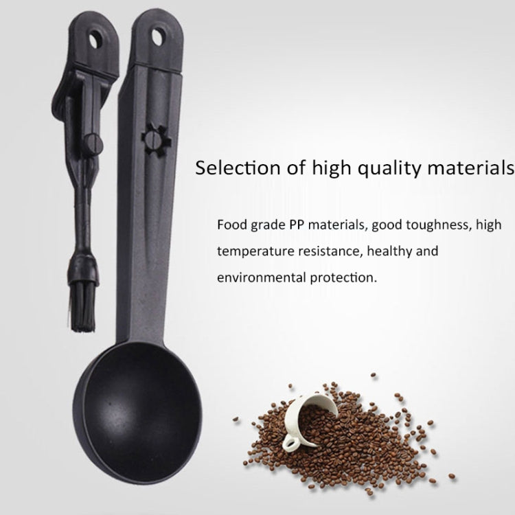 Coffee Machine Cleaning Brush Tool with Measure Scoop Spoon