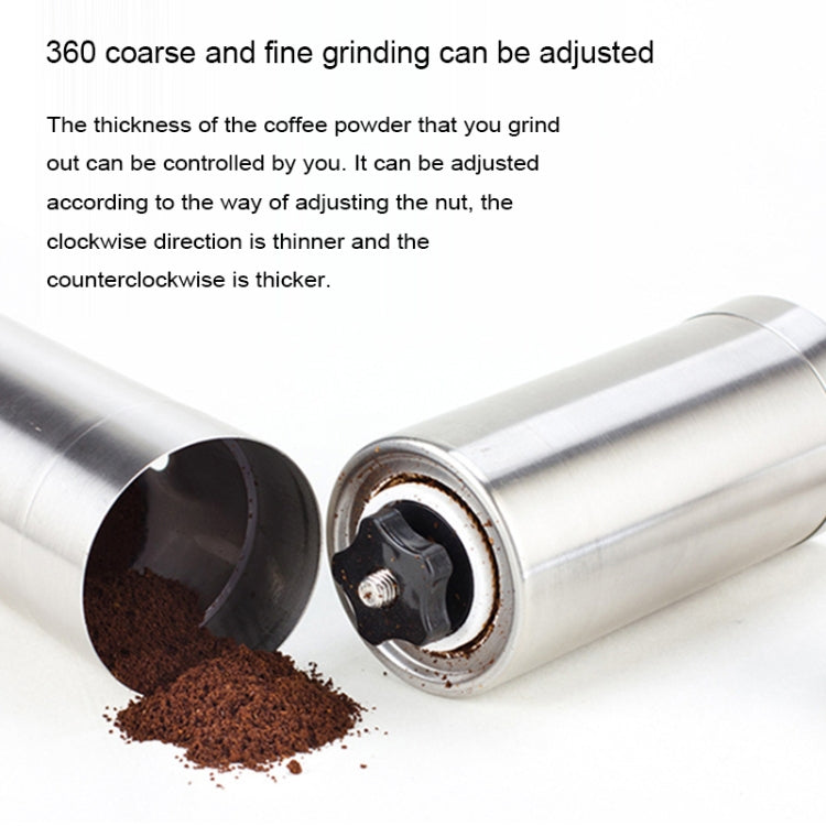 Portable Conical Burr Mill Manual Stainless Steel Bean Pepper Hand Crank Coffee Grinder, Gift Box Package