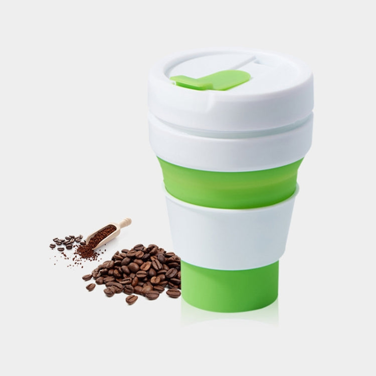 350ml Outdoor Pocket-Sized Coffee Tea Collapsible Travel Mug Silicone Cup with Lid