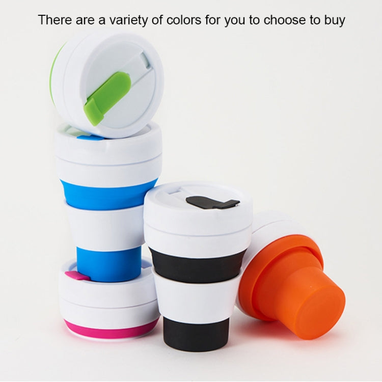 350ml Outdoor Pocket-Sized Coffee Tea Collapsible Travel Mug Silicone Cup with Lid