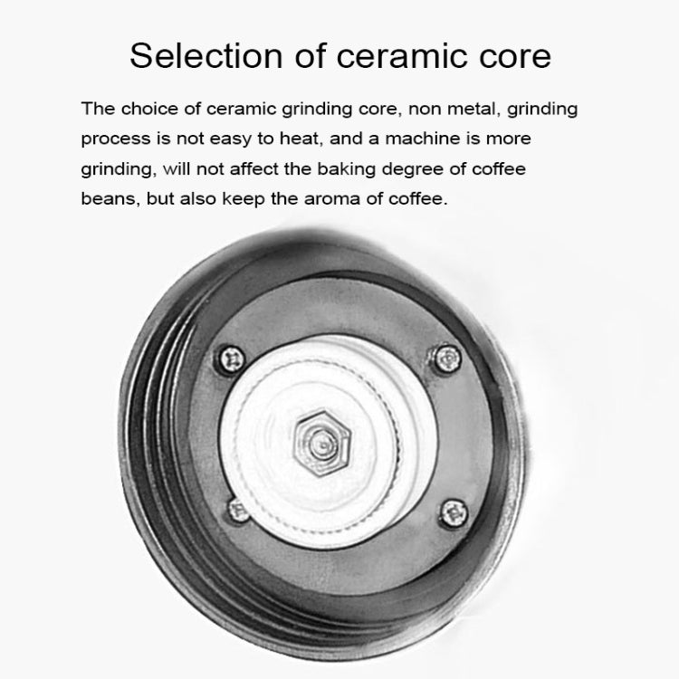 Portable Conical Burr Mill Manual Spice Herbs Hand Grinding Machine Coffee Bean Grinder with Seal Pot