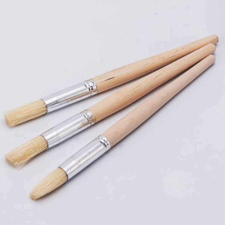 2 PCS Wood Handle Bristles Coffee Grinder Dusting Cleaning Brush, Length: 19.5cm