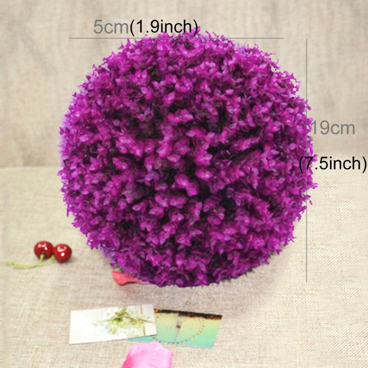 Artificial Purple Eucalyptus Plant Ball Tree Wedding Event Home Outdoor Decoration Hanging Ornament, Diameter: 7.5 inch