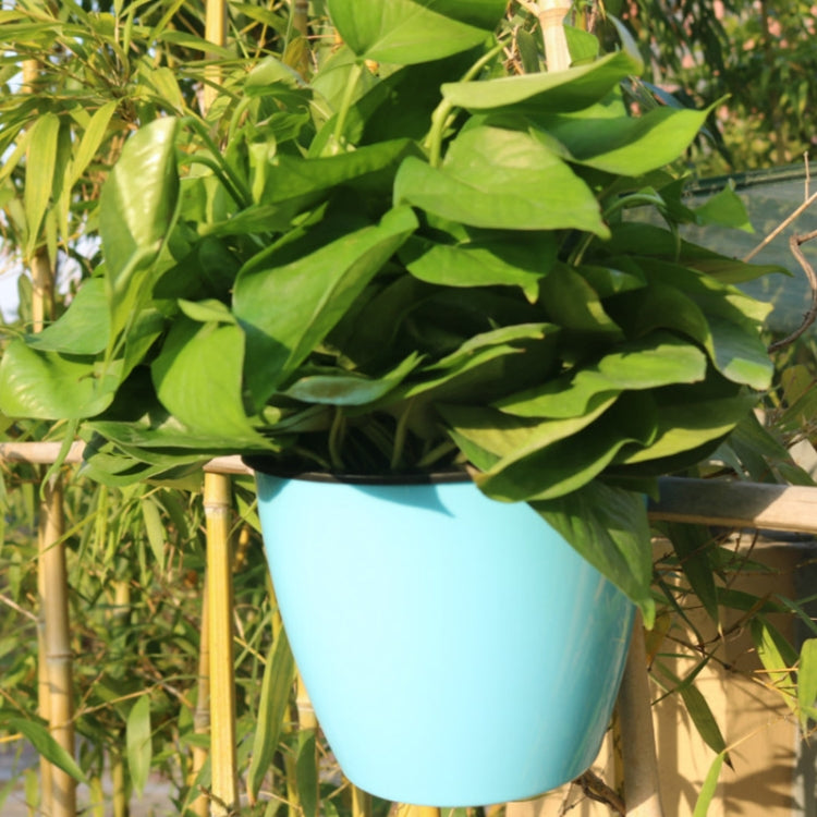 Self-Watering Planter Grow Plants Lazy Flower Pots Wall-hanging Round Resin Plastic Flower Pots, Size: 11x8x10.5cm