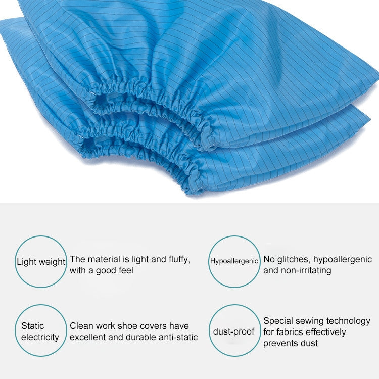 2 Sets Anti-static Striped Shoe Cover, Size：Free Size