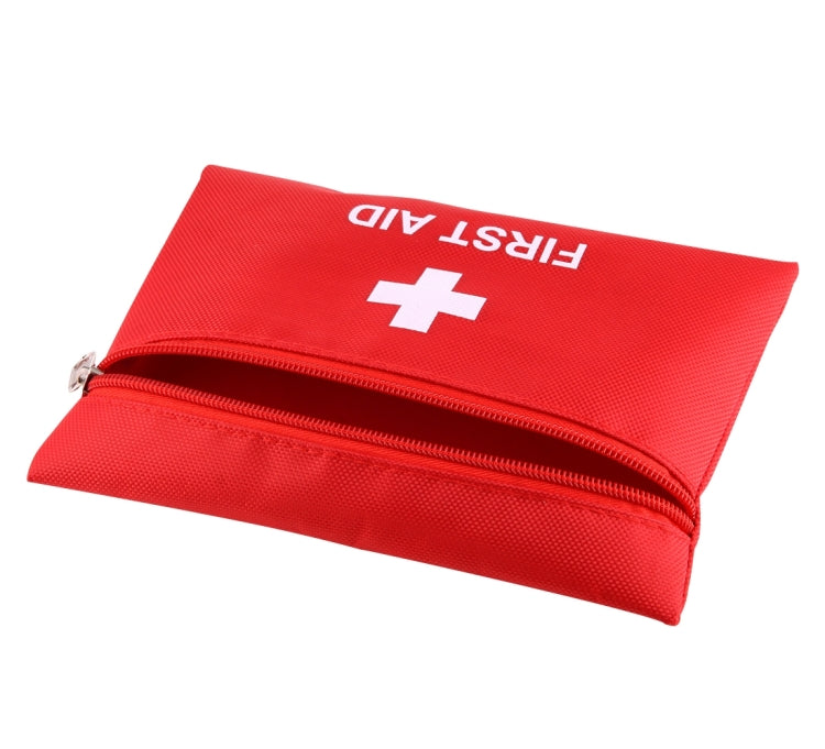 2 PCS Portable First Aid Kit with Bag, Includes Sanitizing Pads, Gauzes, Scissors,Band-aids and Tweezers, Random Color Delivery