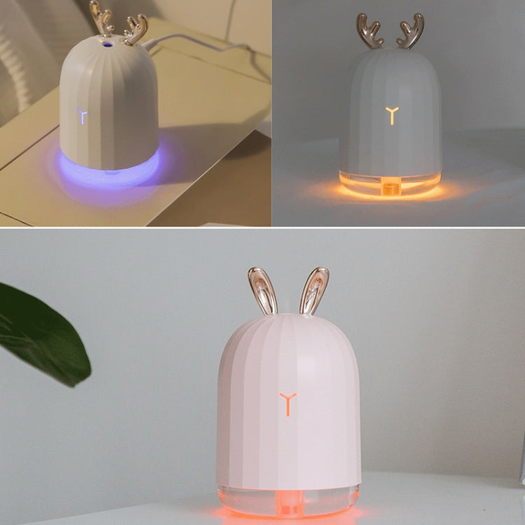 3life-318 2W Cute Rabbit USB Mini Humidifier Diffuser Aroma Mist Nebulizer with LED Night Light for Office, Home Bedroom, Capacity: 220ml, DC 5V