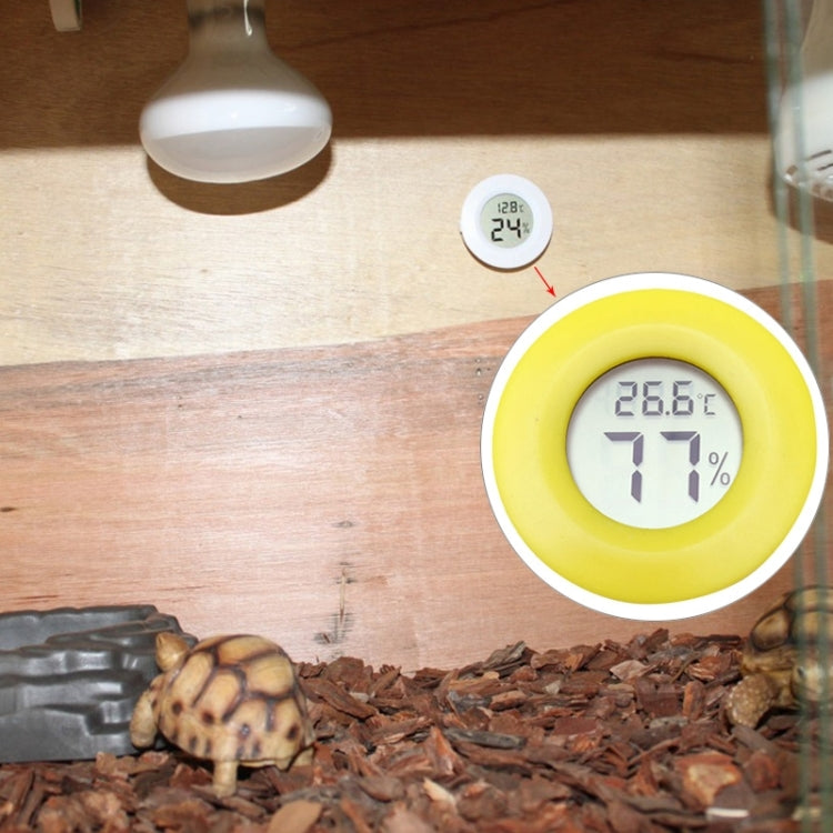 Digital Round Shaped Reptile Box Centigrade Thermometer & Hygrometer with Screen Display
