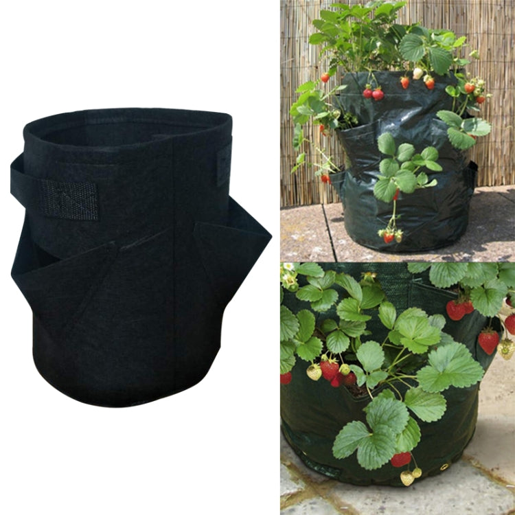 8 Pockets 43L / 10 Gallon Non-woven Felt Strawberry Planting Bag, Size: 35X45cm