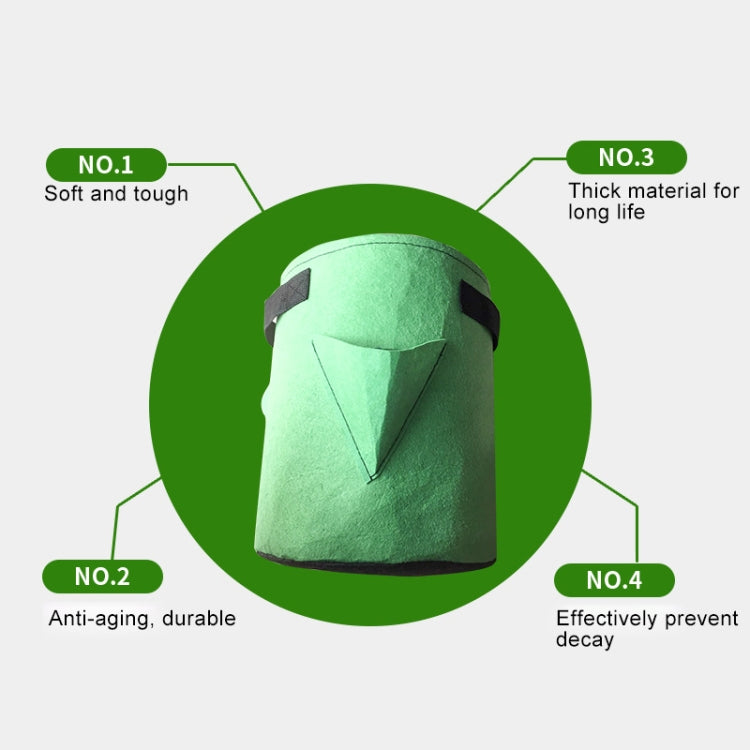 8 Pockets 43L / 10 Gallon Non-woven Felt Strawberry Planting Bag, Size: 35X45cm