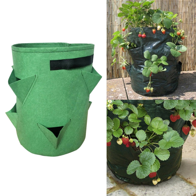 8 Pockets 43L / 10 Gallon Non-woven Felt Strawberry Planting Bag, Size: 35X45cm