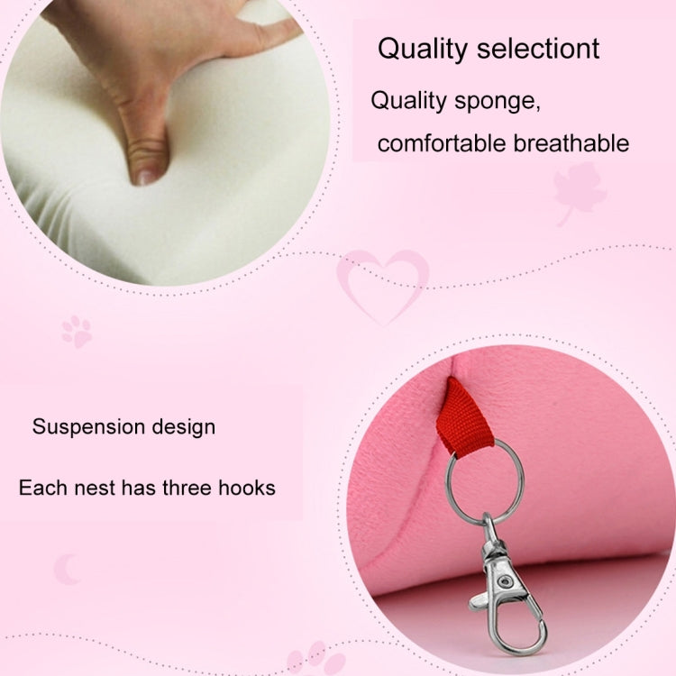 Flannel Cylinder Pet House Warm Hamster Hammock Hanging Bed Small Pets Nest, S, Size:10*9*9cm