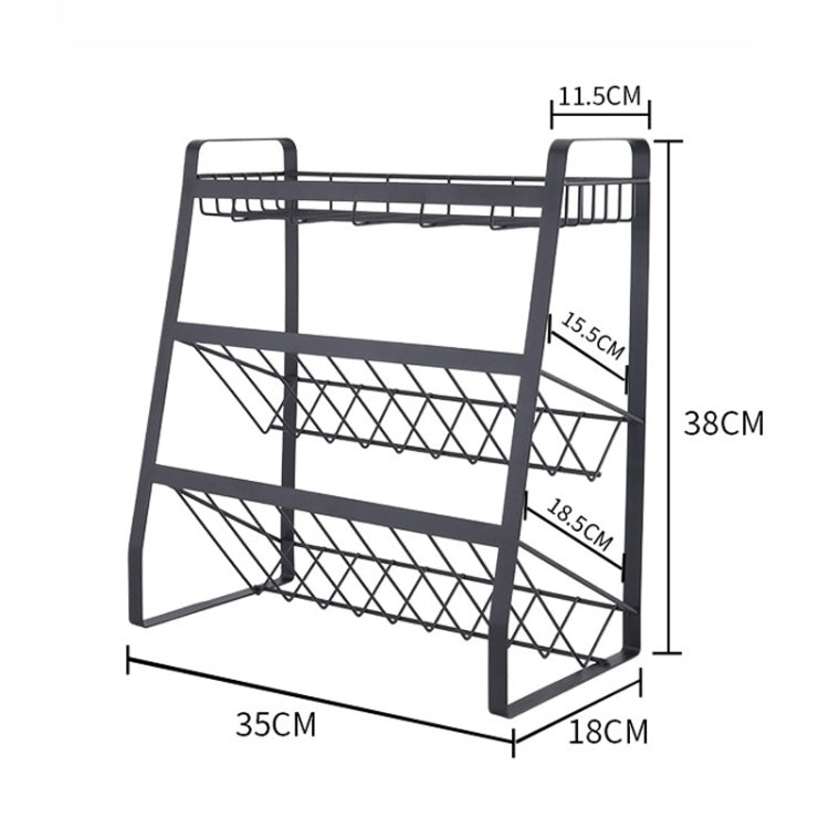 Creative Kitchen Three-layer Storage Shelf Spice Rack