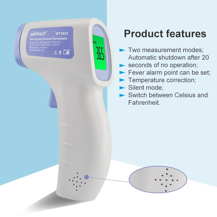 Wintact WT3652 Non-Contact Infrared Thermometer Temperature Measuring Machine