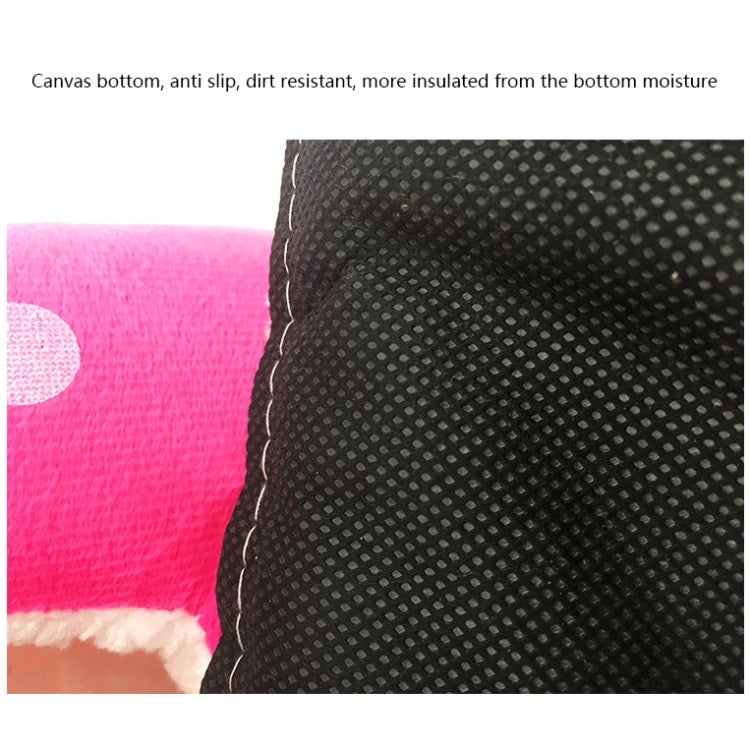 Strawberry Shaped Foldable Short Plush Pet House Nest, Size: M