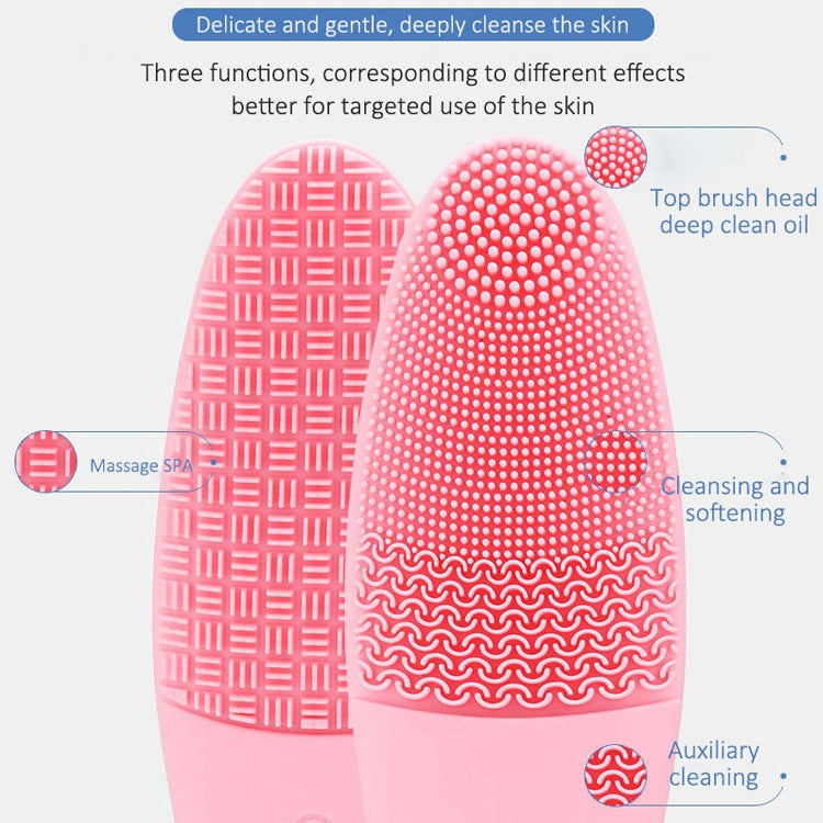 CNaier AE-618 Battery-powered Silicone Acoustic Wave Face Skin Care Electric Facial Cleanser