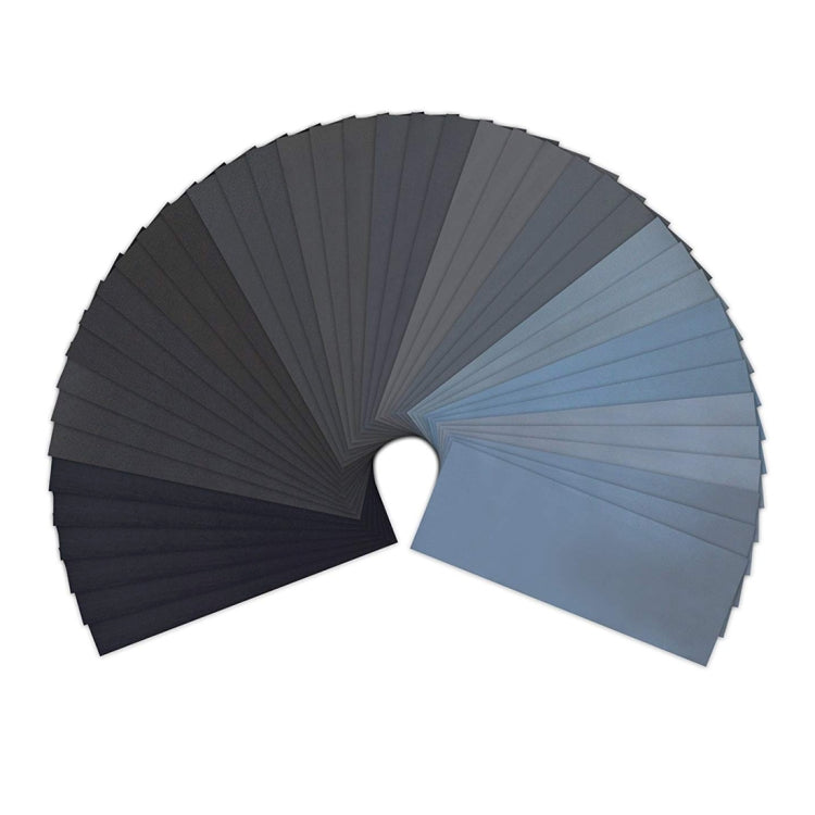 42 PCS LANHU Grit 120-3000 Wet And Dry Polishing Grinding Sandpaper，Size: 22.9 x 9.1cm