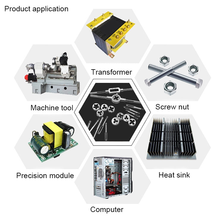 20 PCS Multi-specification Tap and Die Combination Set Hand Metric Wire Tapping Wrench Winch