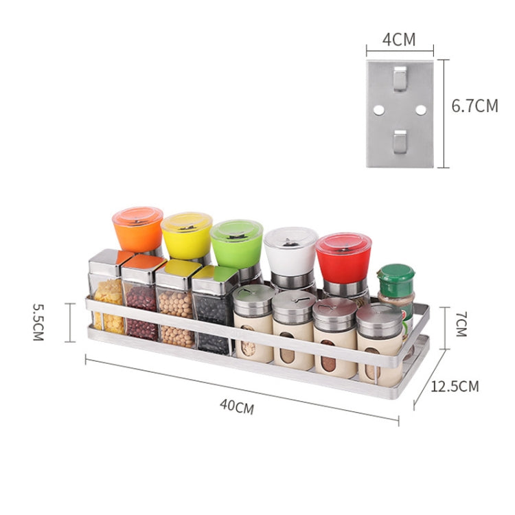 304 Stainless Steel Wall-mounted Kitchen Rack Hanging Seasoning Holder