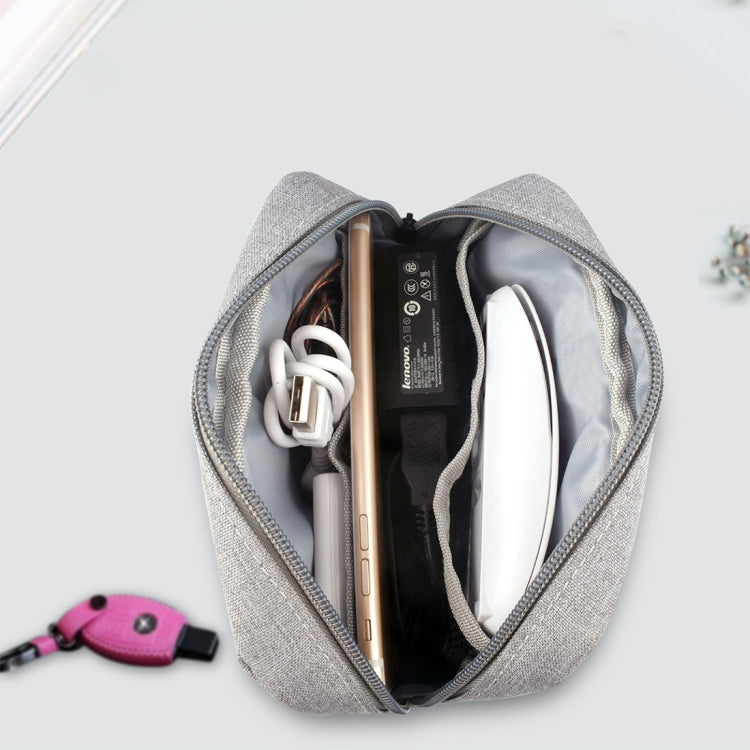 Simple Multi-functional Digital Device Travel Storage Bag for Phones, Power Bank, U-disk, Earphones, Data Cable and etc, Big Size: 23*11*5cm