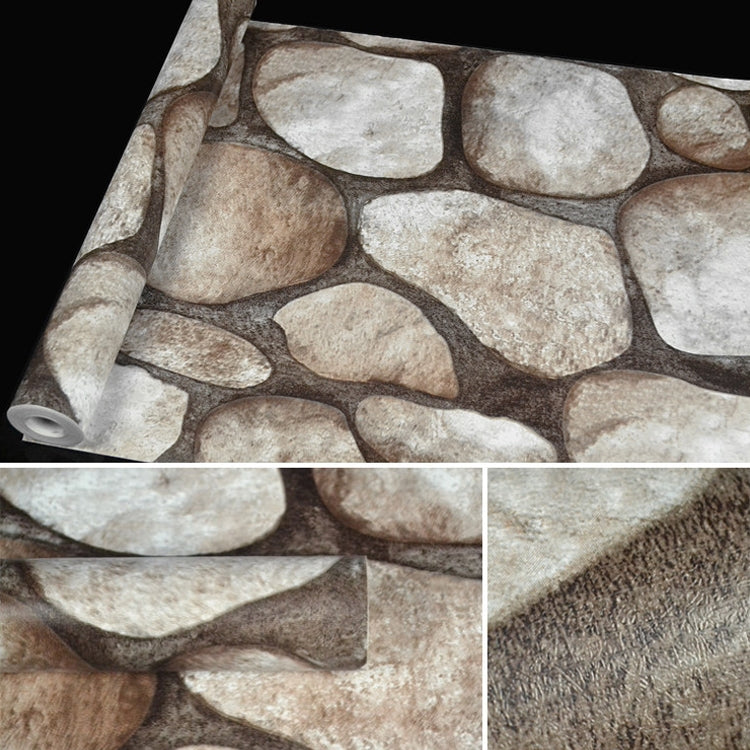 Boulder Creative 3D Stone Brick Decoration Wallpaper Stickers Bedroom Living Room Wall Waterproof Wallpaper Roll, Size: 45 x 1000cm