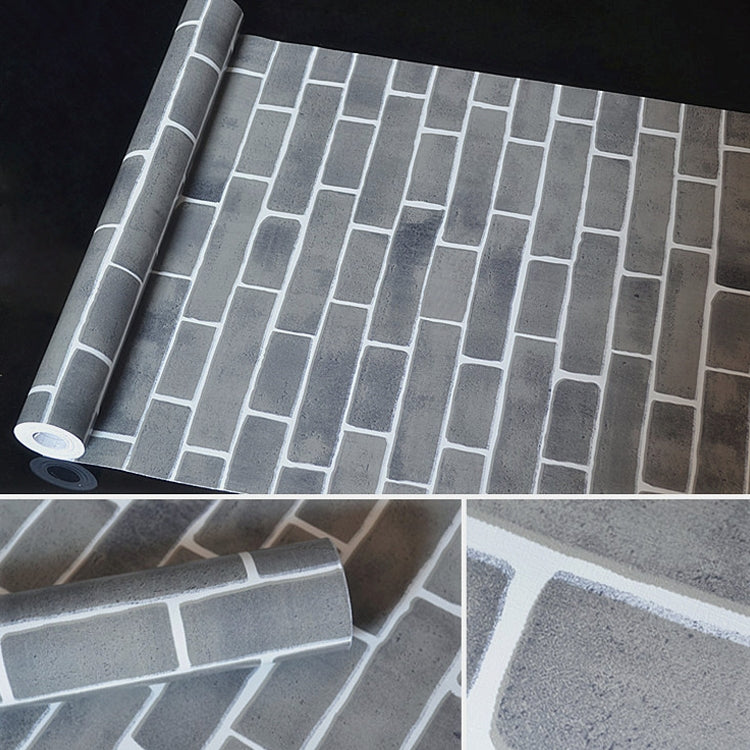 Mediterranean Gray Brick Creative 3D Stone Brick Decoration Wallpaper Stickers Bedroom Living Room Wall Waterproof Wallpaper Roll, Size: 45 x 1000cm