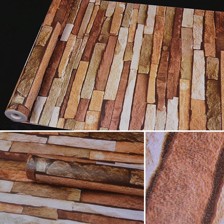 Colorful Shale Creative 3D Stone Brick Decoration Wallpaper Stickers Bedroom Living Room Wall Waterproof Wallpaper Roll, Size: 45 x 1000cm