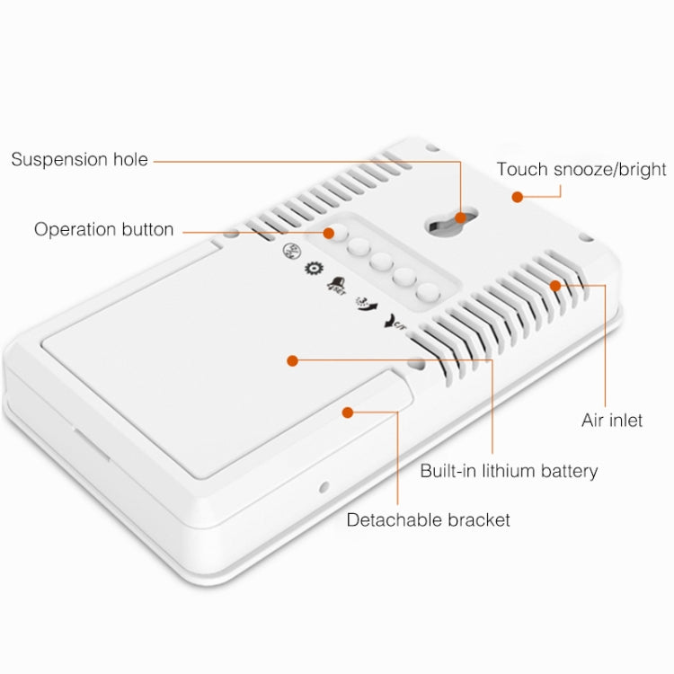 MC501 Adjustable Indoor Thermometer Hygrometer, Charging Version