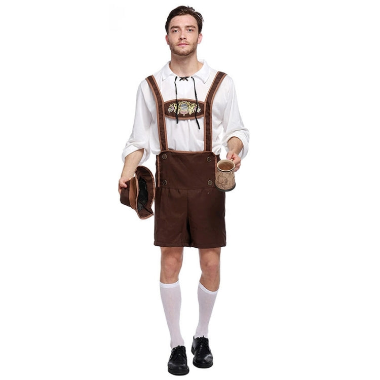 Halloween Costume Men Beer Costume Oktoberfest Suits England Style Stage Performance Cosplay Clothing, Size:L, Bust: 100cm, Waistline: 99cm, Clothes Length: 69cm, Long Pants: 50cm