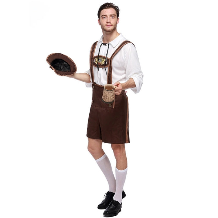 Halloween Costume Men Beer Costume Oktoberfest Suits England Style Stage Performance Cosplay Clothing, Size:XXL, Bust: 126cm, Waistline: 106cm, Clothes Length: 73cm, Long Pants: 52cm