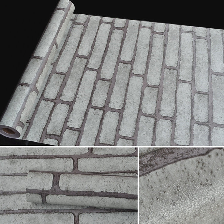 Gray Brick Creative 3D Stone Brick Decoration Wallpaper Stickers Bedroom Living Room Wall Waterproof Wallpaper Roll, Size: 45 x 1000cm