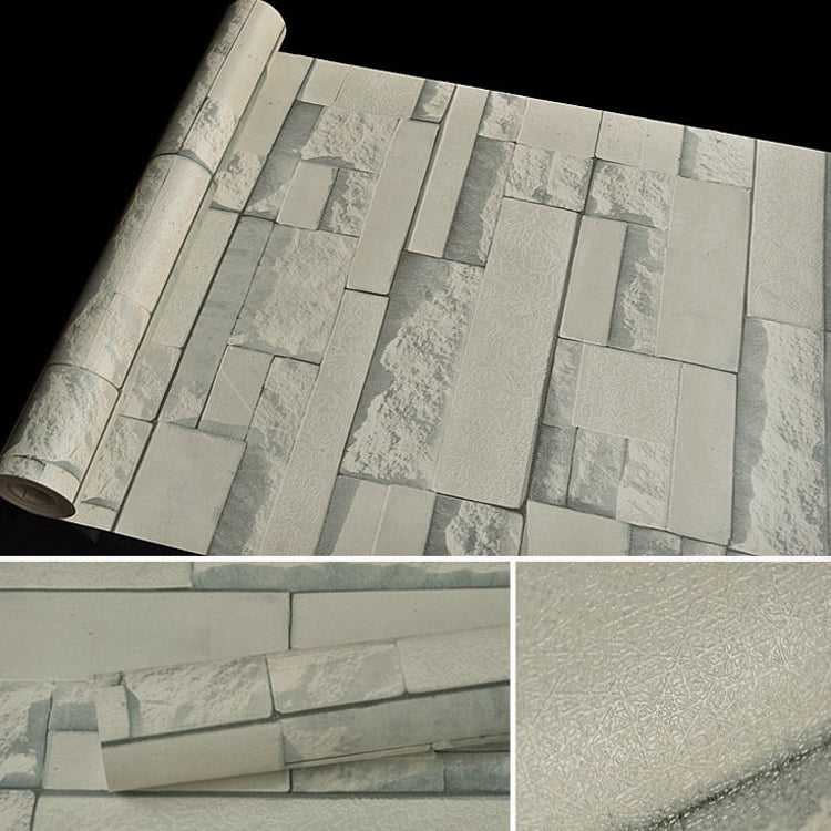 Qingyun Stone Creative 3D Stone Brick Decoration Wallpaper Stickers Bedroom Living Room Wall Waterproof Wallpaper Roll, Size: 45 x 1000cm