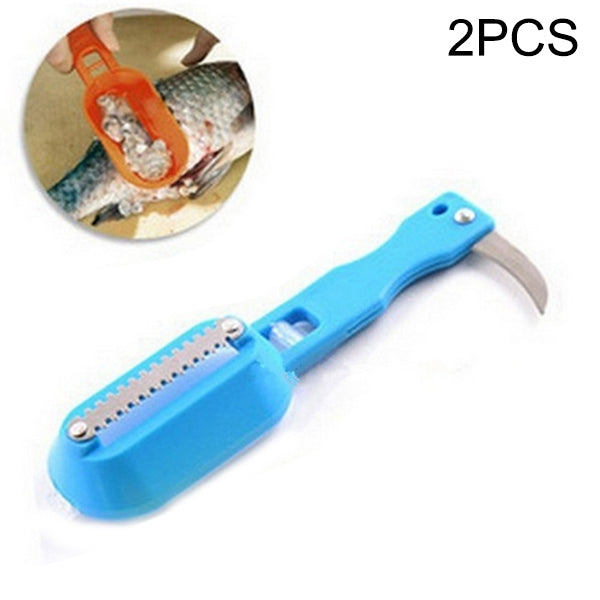 2 PCS Kitchen Essential Fish Scraper Fish Scale Planing Knife with Cover