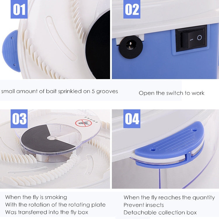 Electric Rotary Fly Catcher Flytrap Mosquito Killer Repellent, US Plug