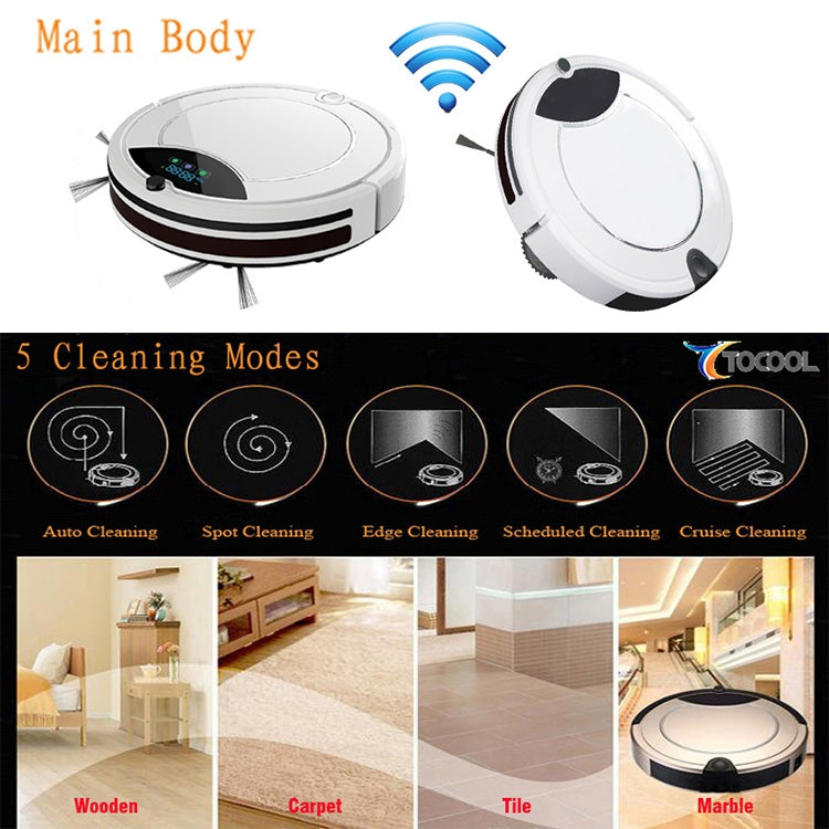 TOCOOL TC-450 Smart Vacuum Cleaner Touch Display Household Sweeping Cleaning Robot with Remote Control