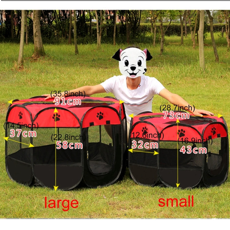 Fashion Oxford Cloth Waterproof Dog Tent Foldable Octagonal Outdoor Pet Fence, M, Size: 91 x 91 x 58cm