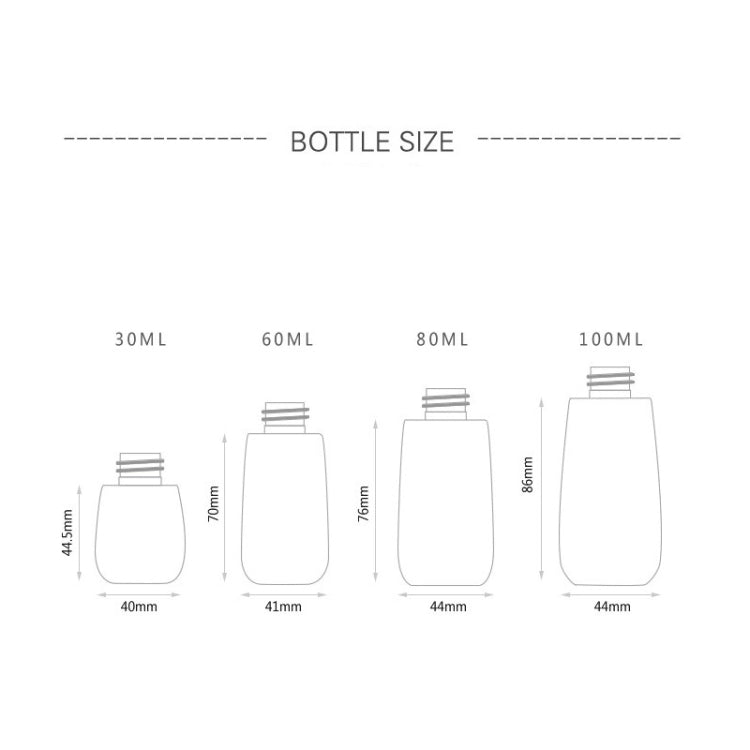 5 PCS Travel Plastic Bottles Leak Proof Portable Travel Accessories Small Bottles Containers, 60ml