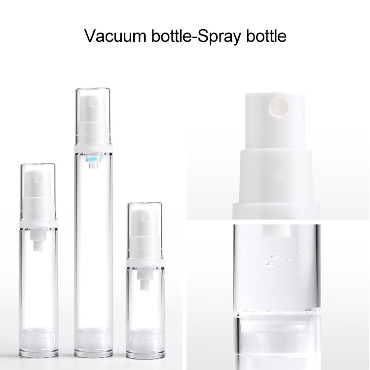 5 PCS Portable Airless Vacuum Pump Bottle Fine Mist Perfume Spray Bottle, 10ml