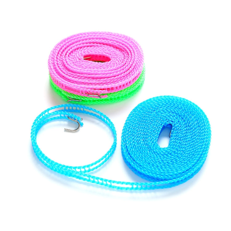 10 PCS Windproof Clotheslines Ropes for Outdoor Indoor Home Travel Camping Laundry Drying Use, Length: 3m, Random Color Delivery
